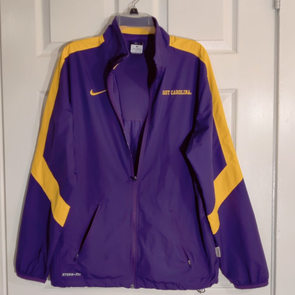 Nike ECU Storm Fit Rain Jacket Unisex Size Small Full Front Zip Vented Back